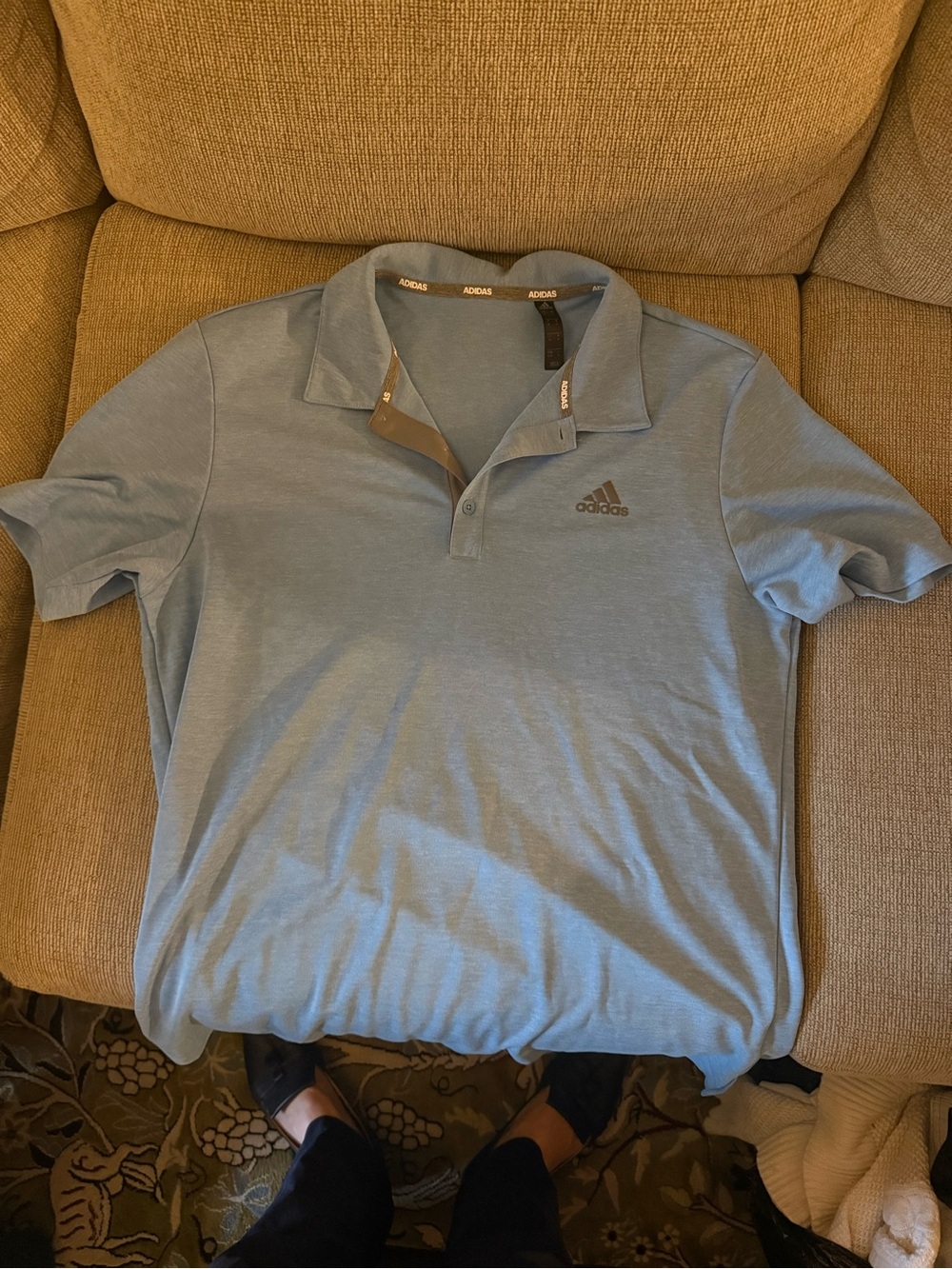 adidas Men’s Light Blue Polo Shirt